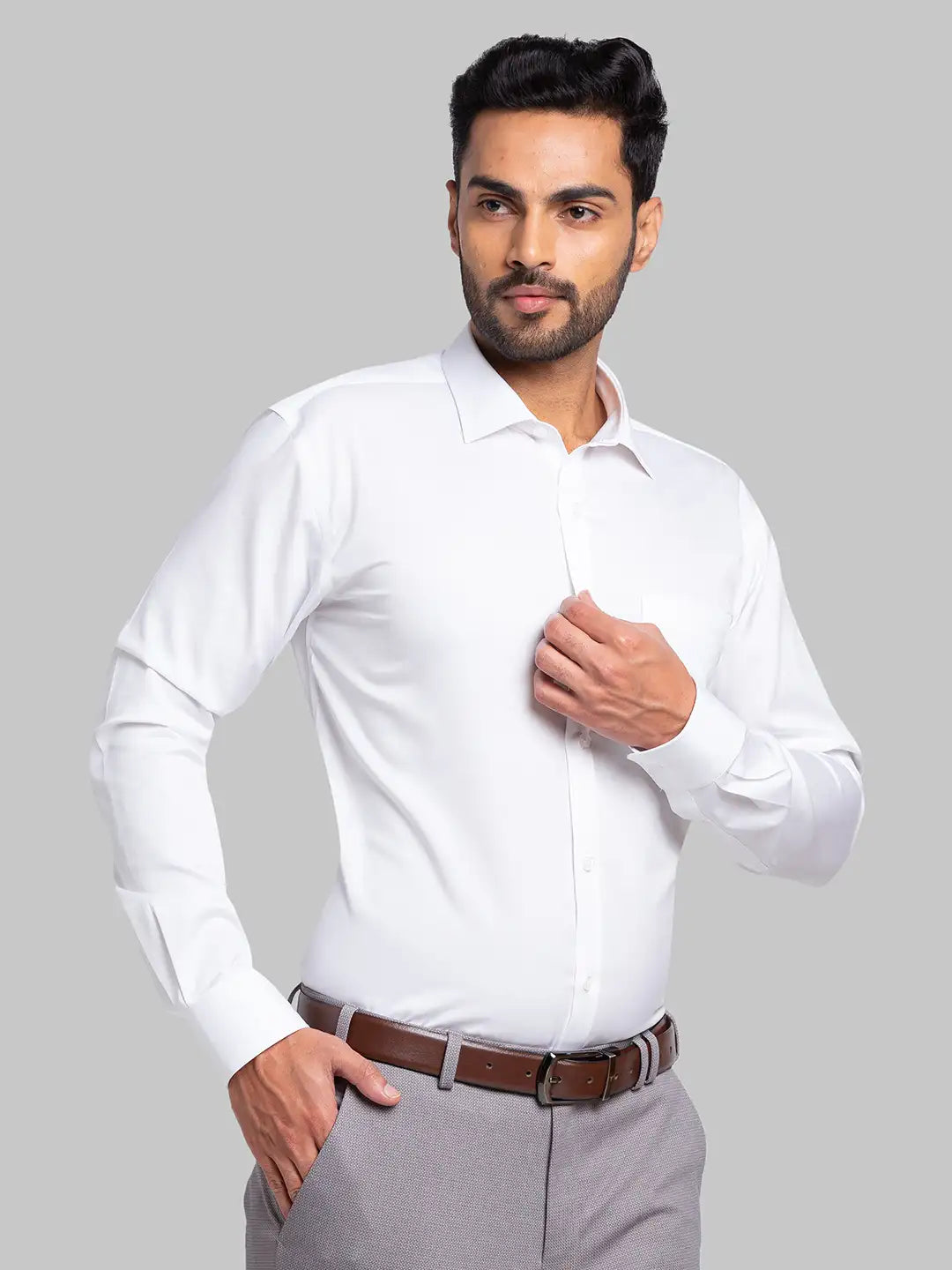 Men Blue Slim Fit Checks Cotton Shirts