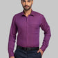 Men Blue Slim Fit Structure Cotton Shirts