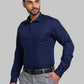 Men White Slim Fit Structure Cotton Shirts