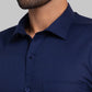Men White Slim Fit Structure Cotton Shirts