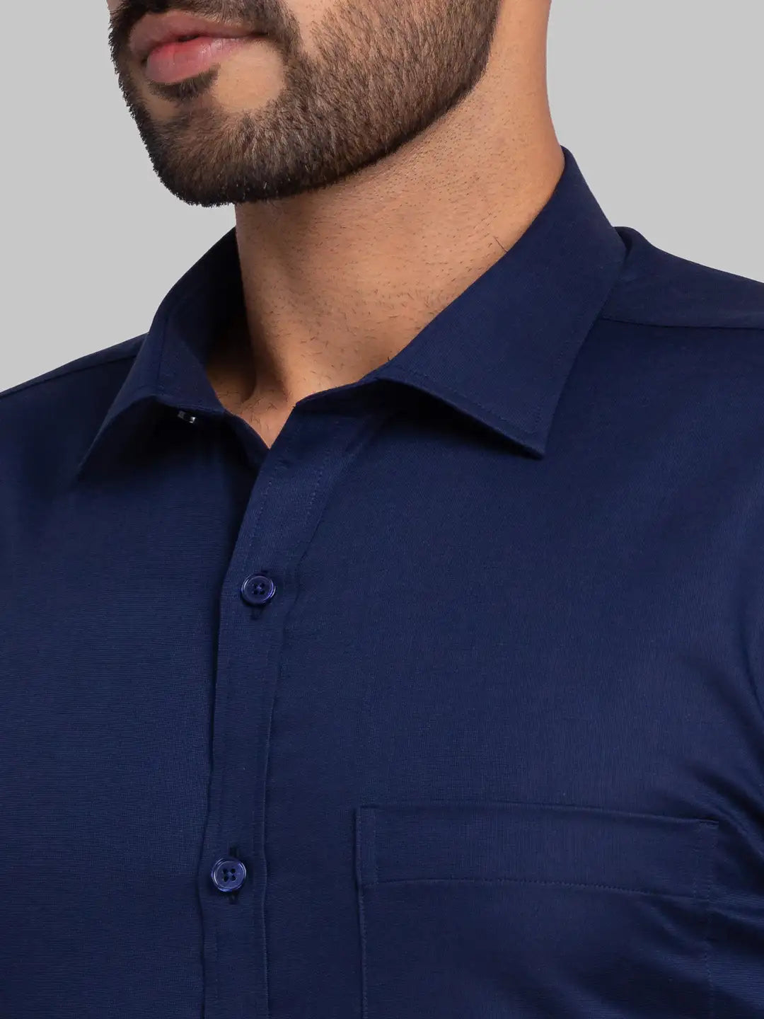 Men White Slim Fit Structure Cotton Shirts
