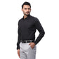 Park Avenue Men Blue Structure Slim Fit Cotton Cutaway Collar Shirt