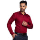 Park Avenue Men Violet Structure Slim Fit Cotton Cut Away Collar Shirt