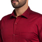 Park Avenue Men Violet Structure Slim Fit Cotton Cut Away Collar Shirt
