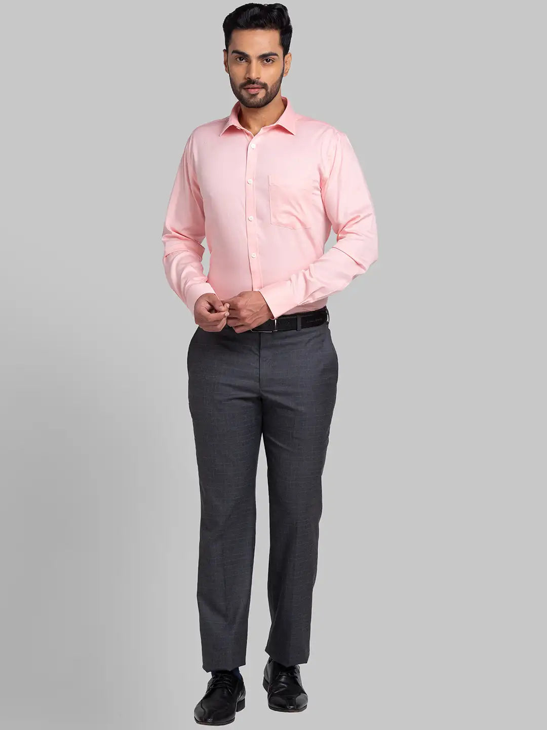 Men Yellow Slim Fit Solid  Cotton   Shirts