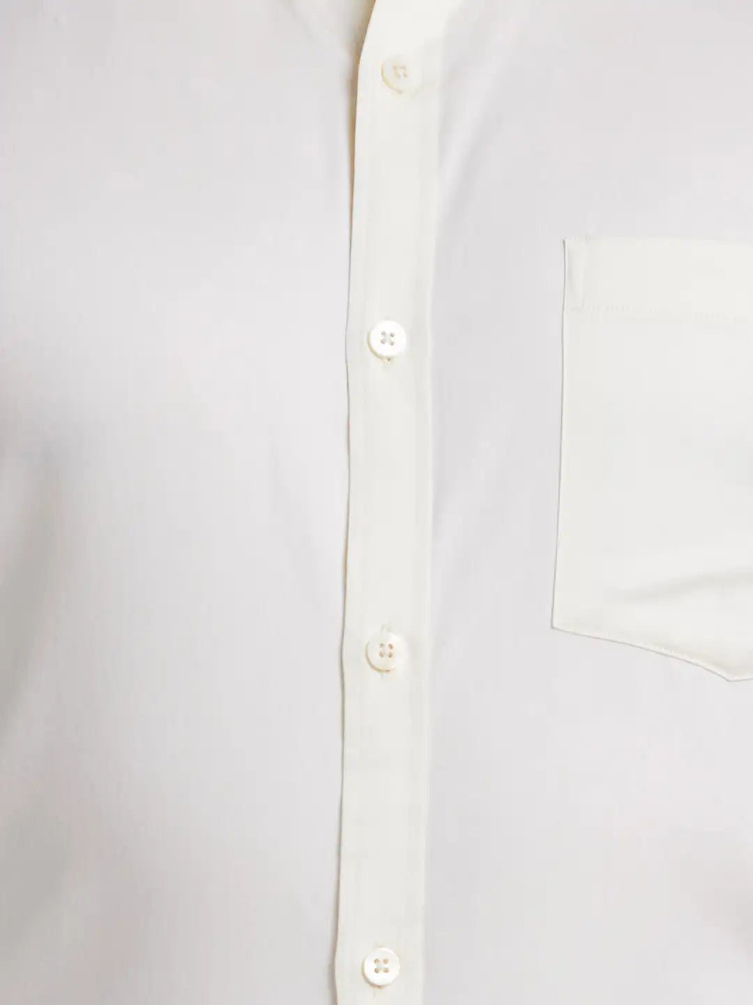 Men White Slim Fit Structure  Cotton   Shirts