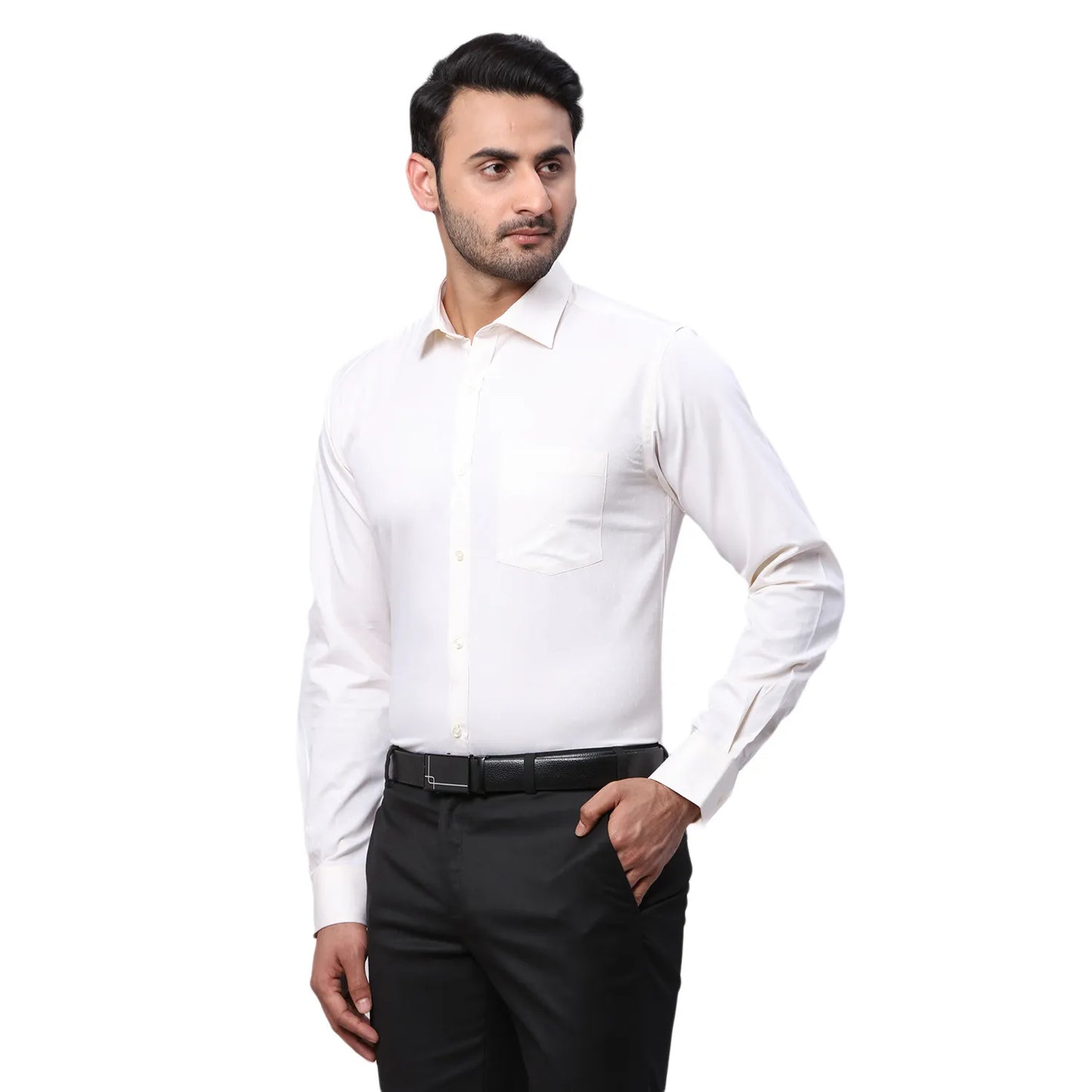 Park Avenue Men Blue Structure Slim Fit Cotton Shirt