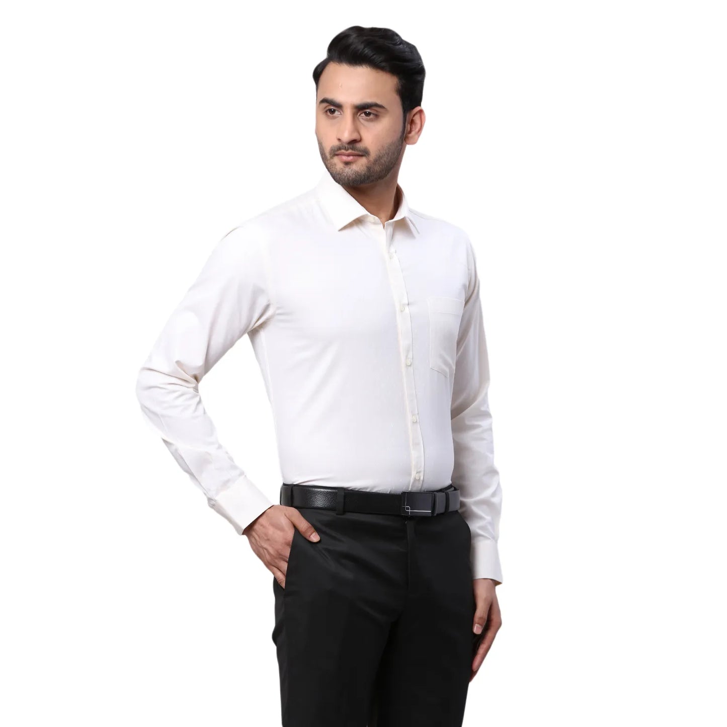 Park Avenue Men Blue Structure Slim Fit Cotton Shirt