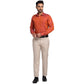 Park Avenue Men Violet Structure Slim Fit Cotton Cut Away Collar Shirt