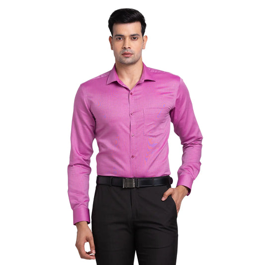 Park Avenue Men Blue Dobby Slim Fit Cotton Shirt