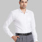 Men Blue Slim Fit Structure  Cotton   Shirts