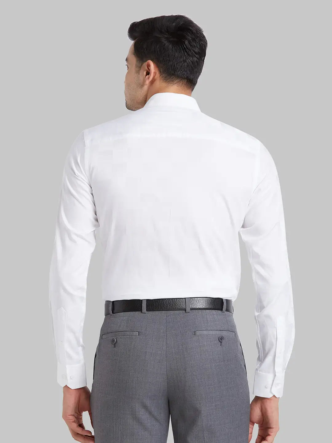 Men Blue Slim Fit Structure  Cotton   Shirts