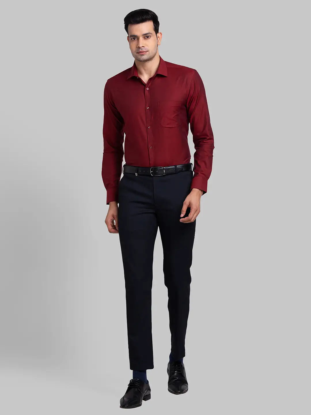 Men Slim Fit Yellow Shirt