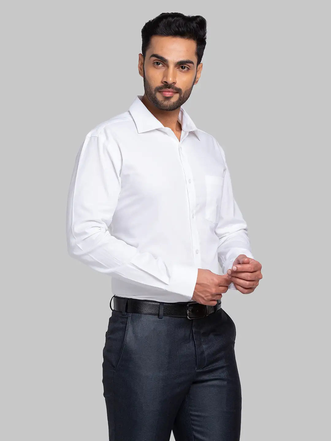 Men Blue Slim Fit Checks Cotton Shirts