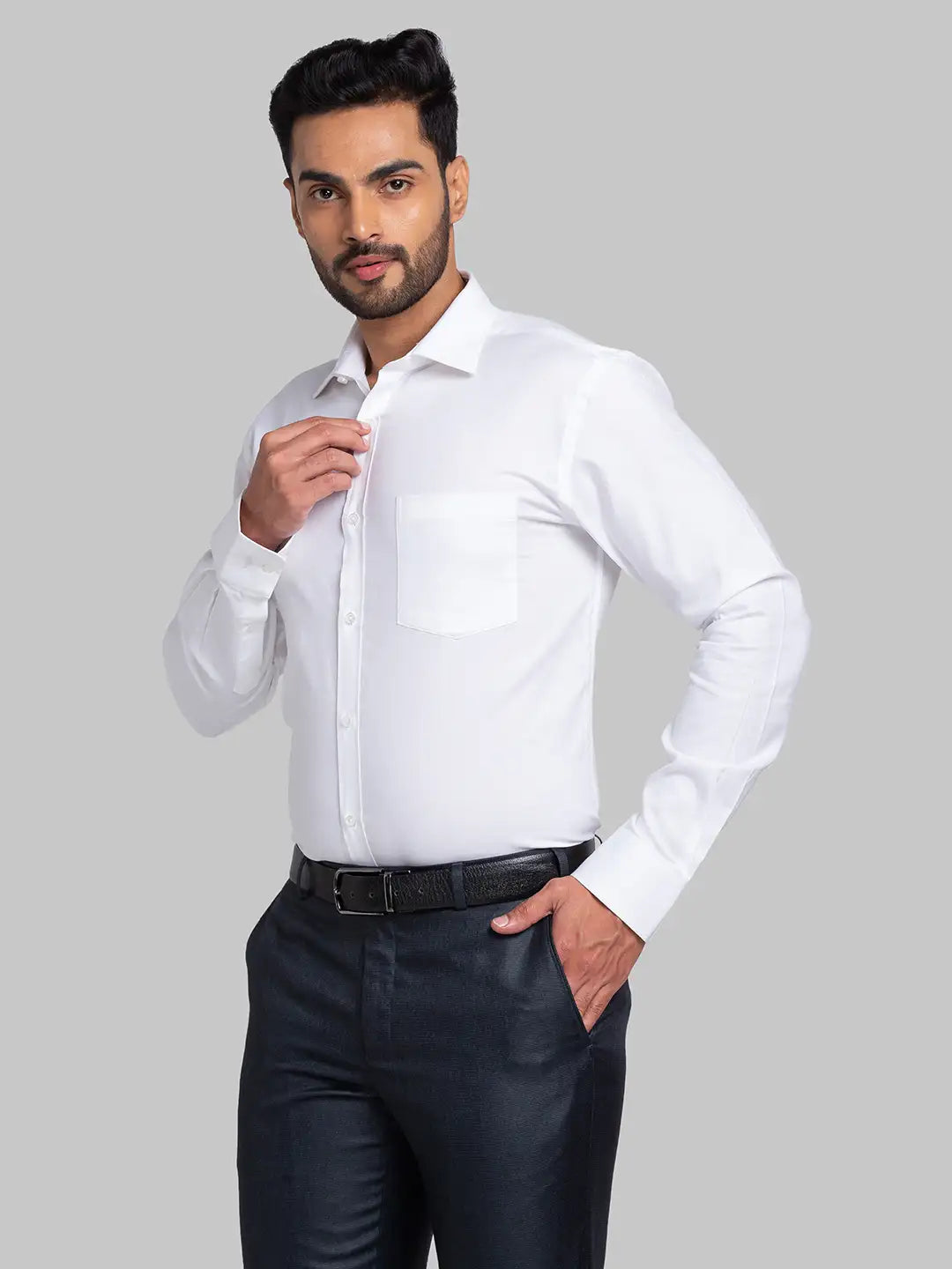 Men Blue Slim Fit Checks Cotton Shirts