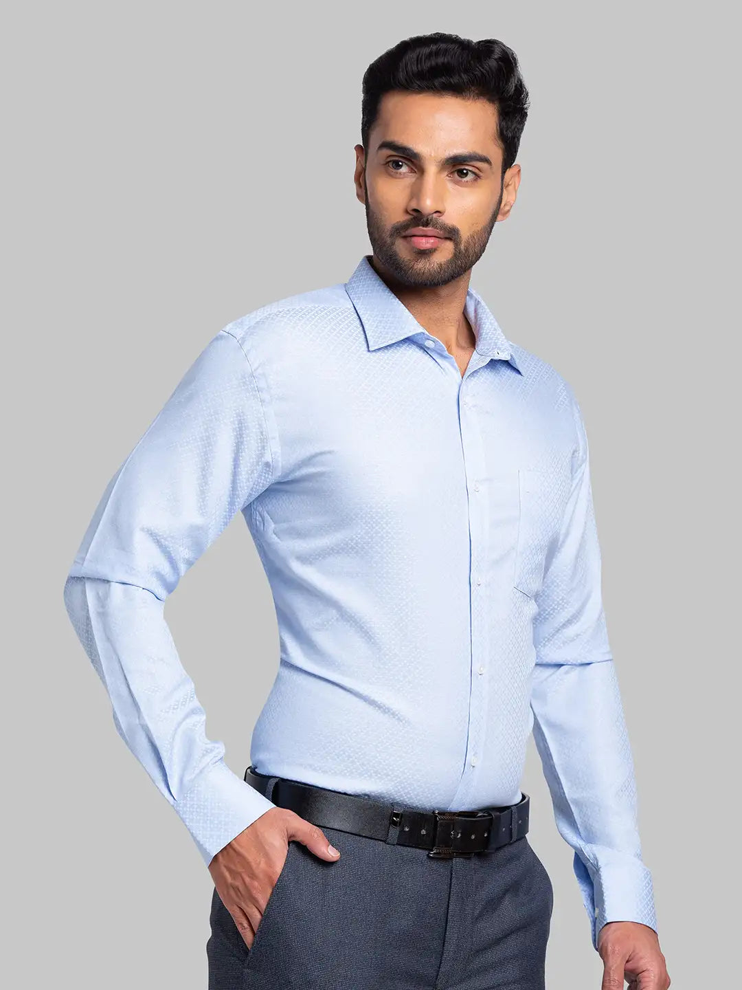 Men Black Slim Fit Checks Cotton Shirts