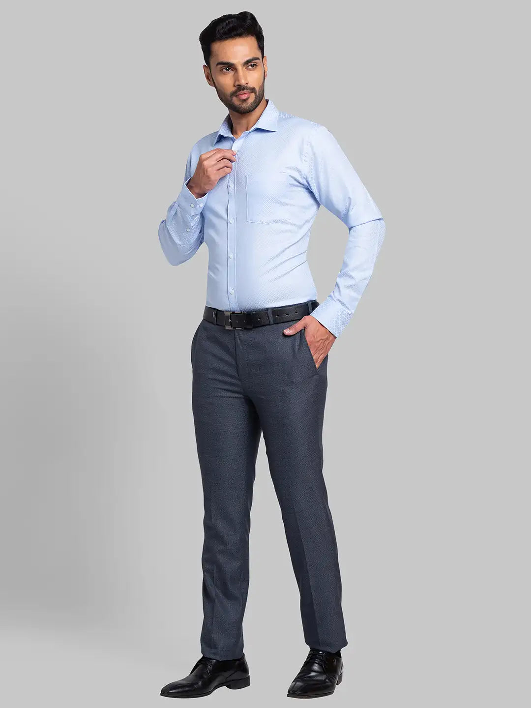 Men Black Slim Fit Checks Cotton Shirts
