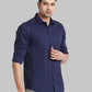 Men Grey Slim Fit Solid Cotton Blend   Shirts