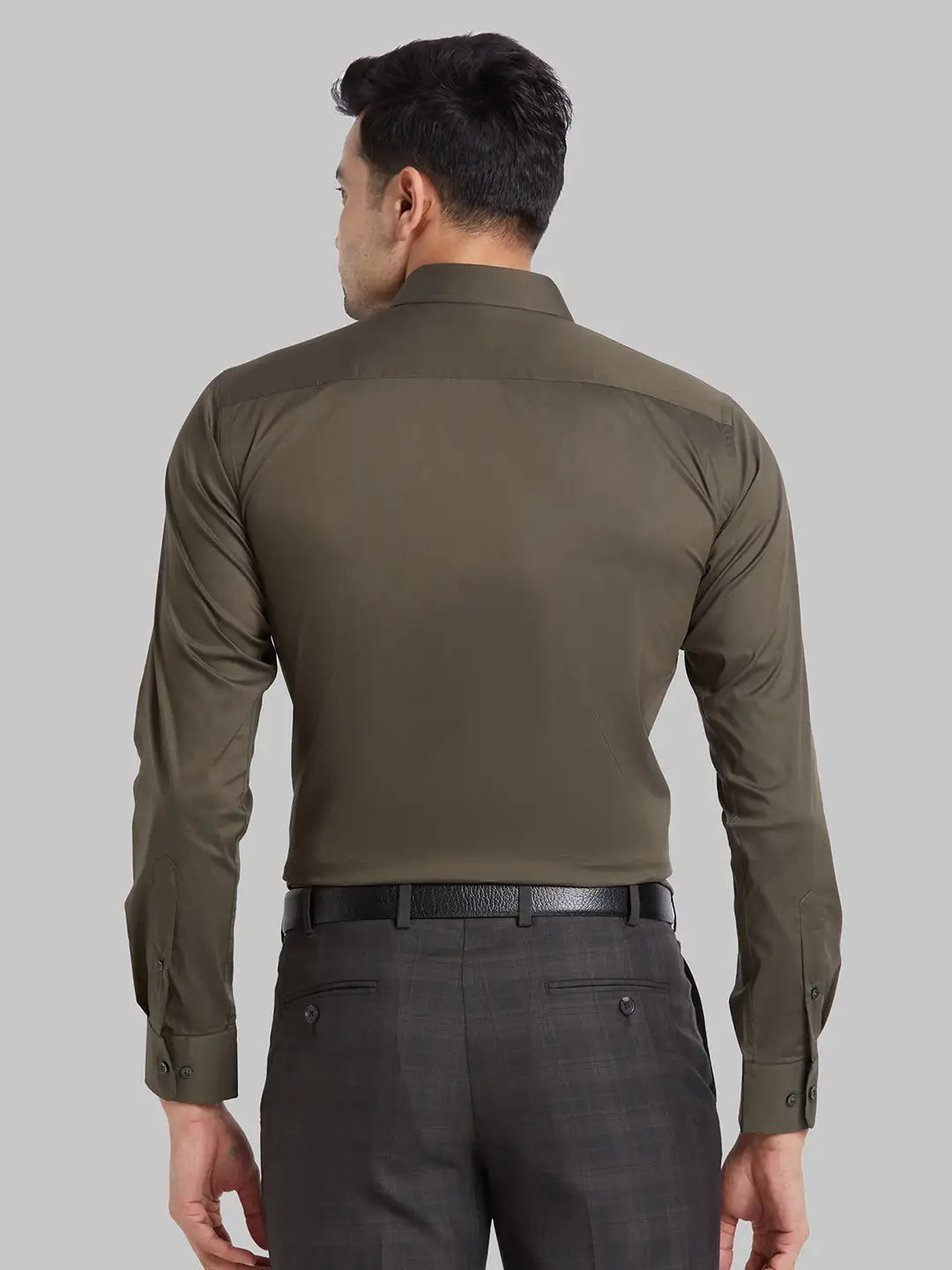 Men Violet Slim Fit Solid Cotton Blend   Shirts