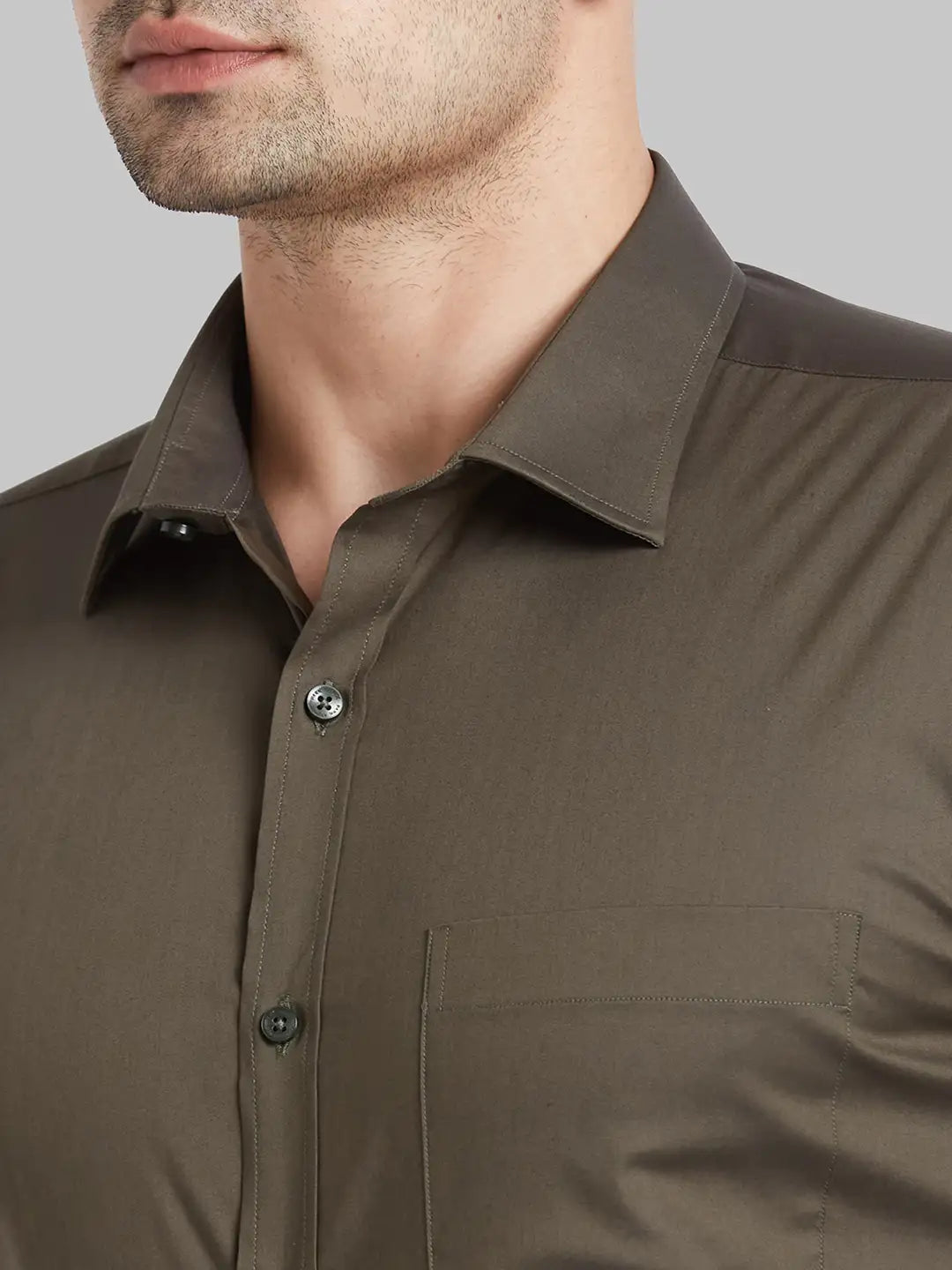 Men Violet Slim Fit Solid Cotton Blend   Shirts