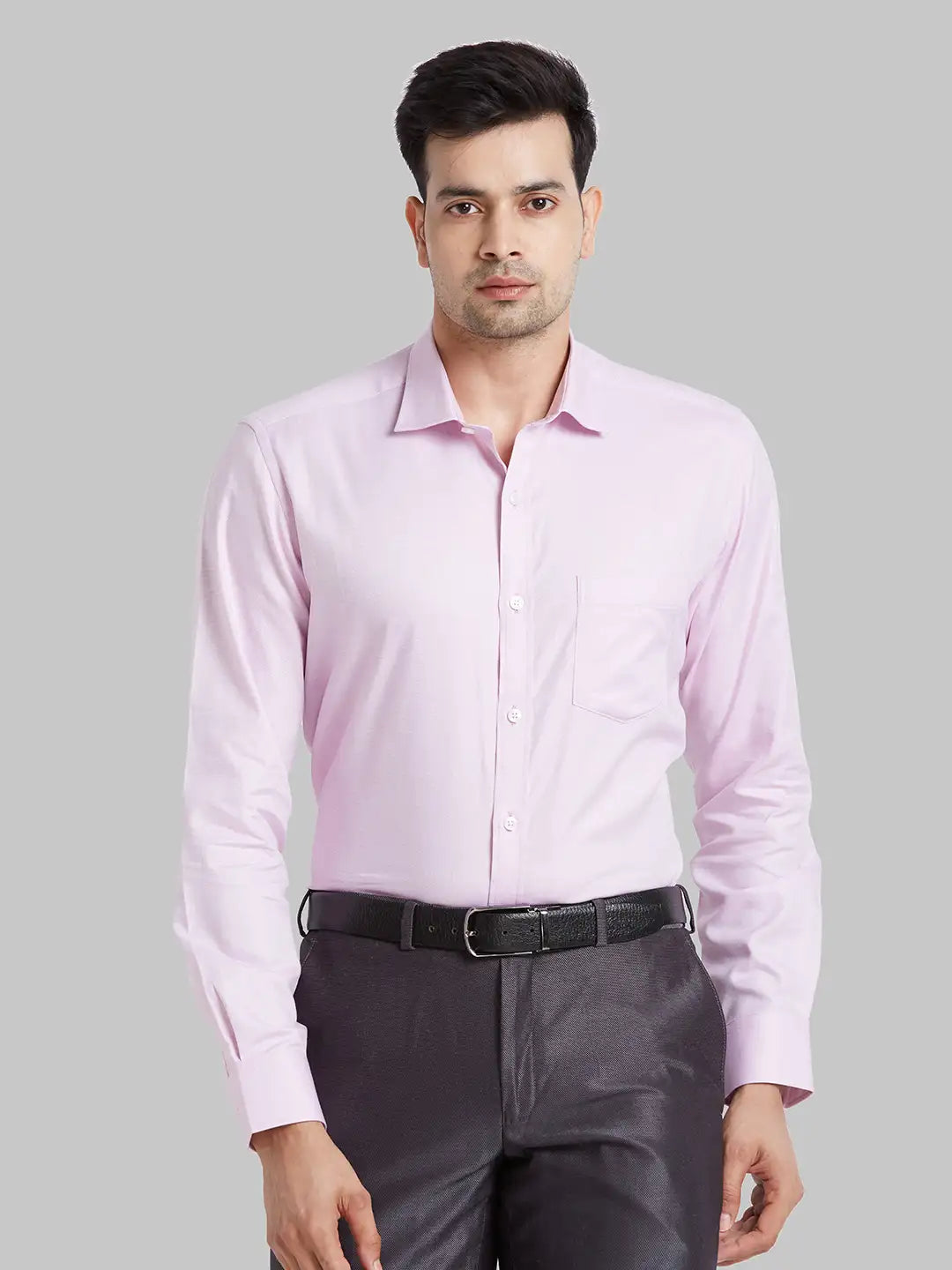 Men White Slim Fit Solid Cotton Blend   Shirts