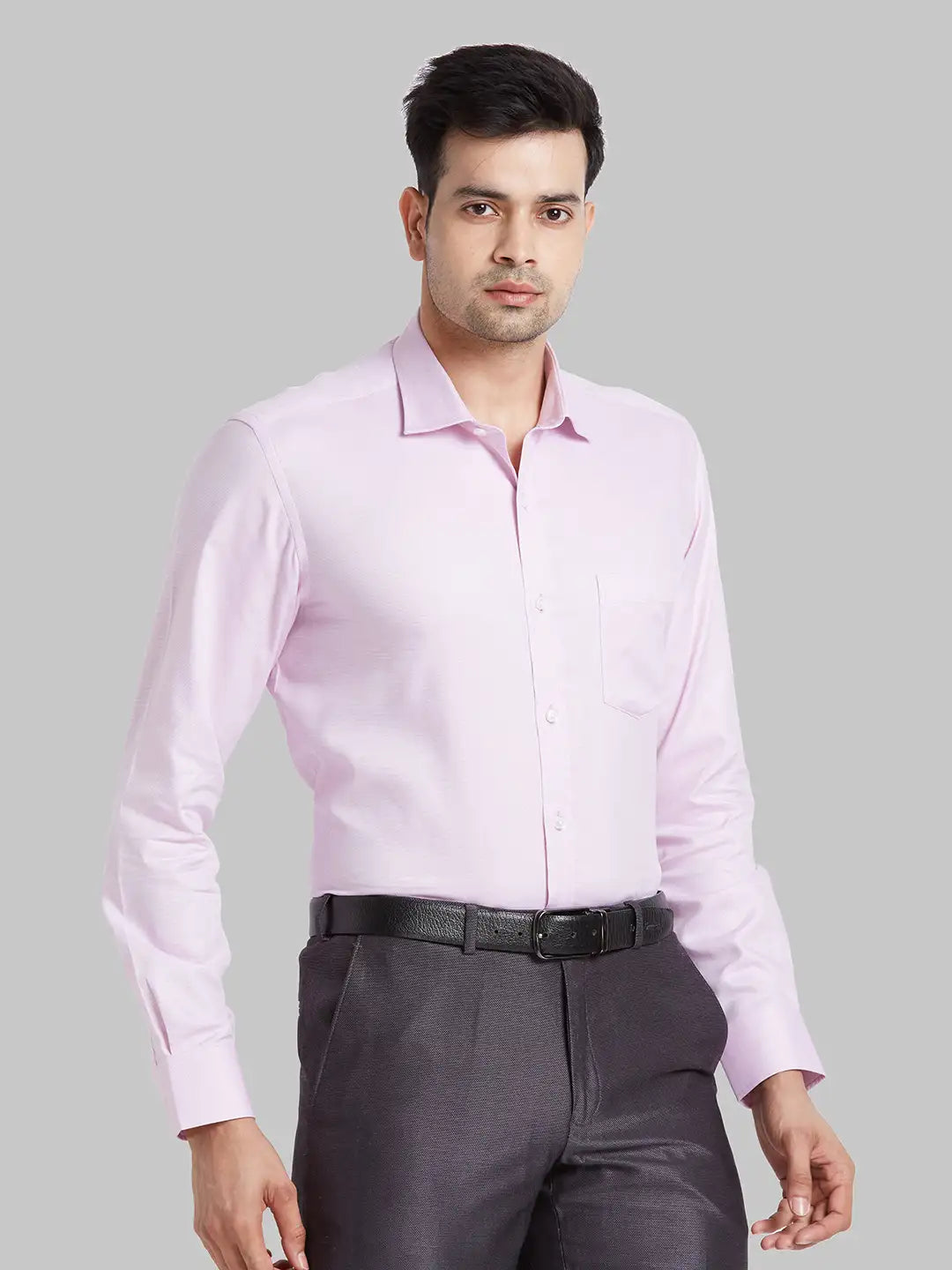 Men White Slim Fit Solid Cotton Blend   Shirts