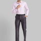 Men White Slim Fit Solid Cotton Blend   Shirts