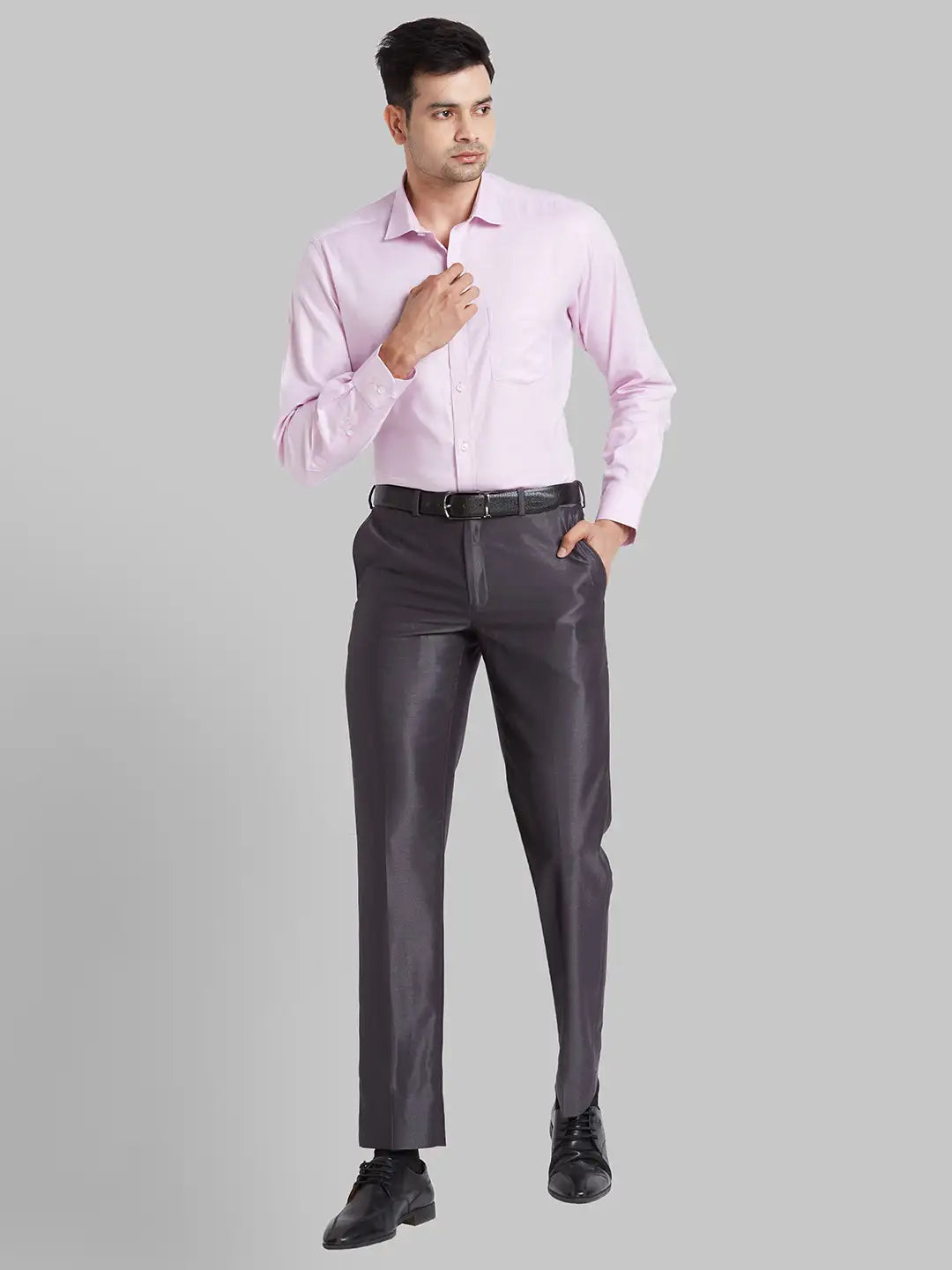 Men White Slim Fit Solid Cotton Blend   Shirts