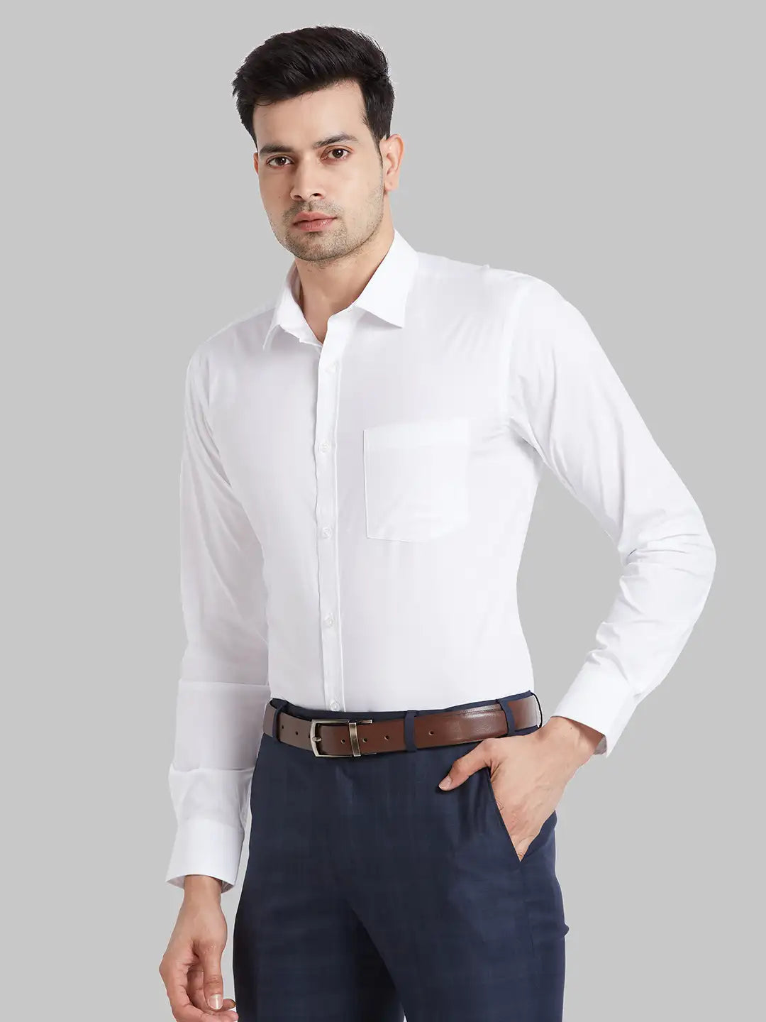 Men Green Slim Fit Print Cotton Blend   Shirts