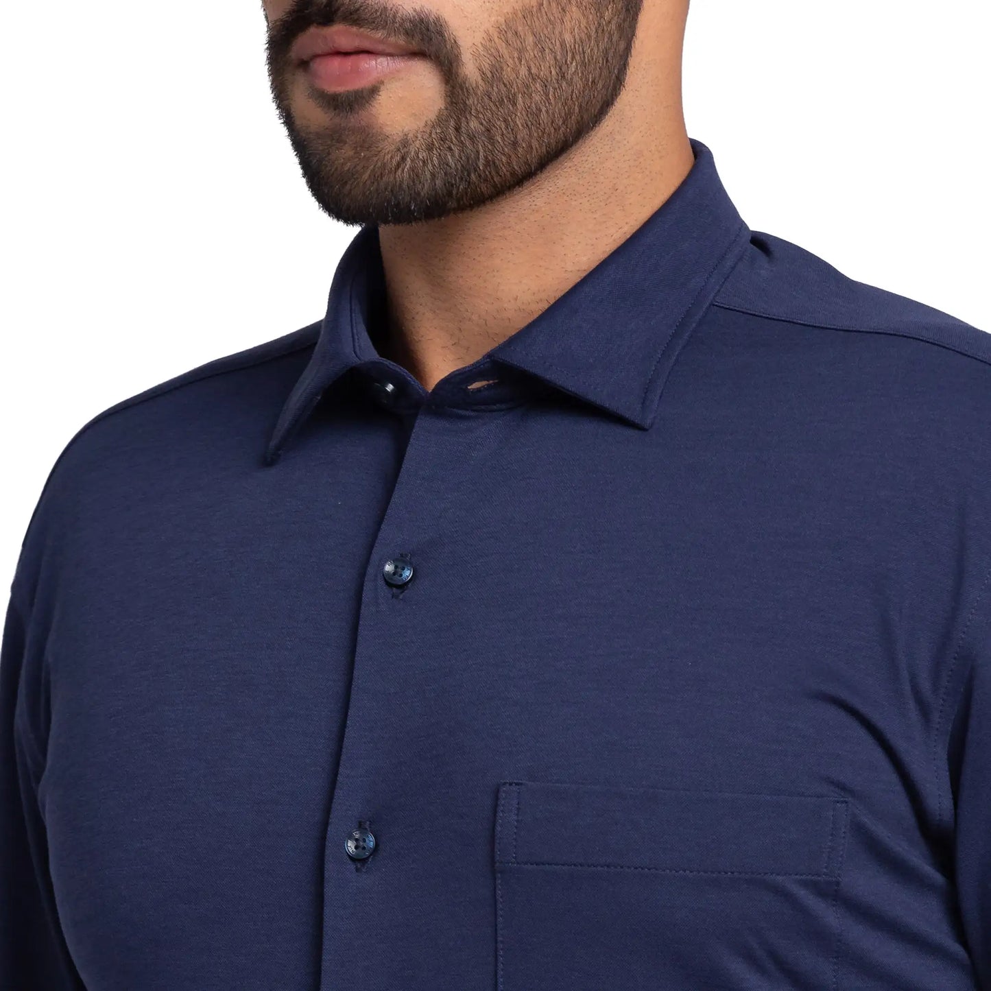 Park Avenue Men Black Solid Slim Fit Cotton Blend Shirt