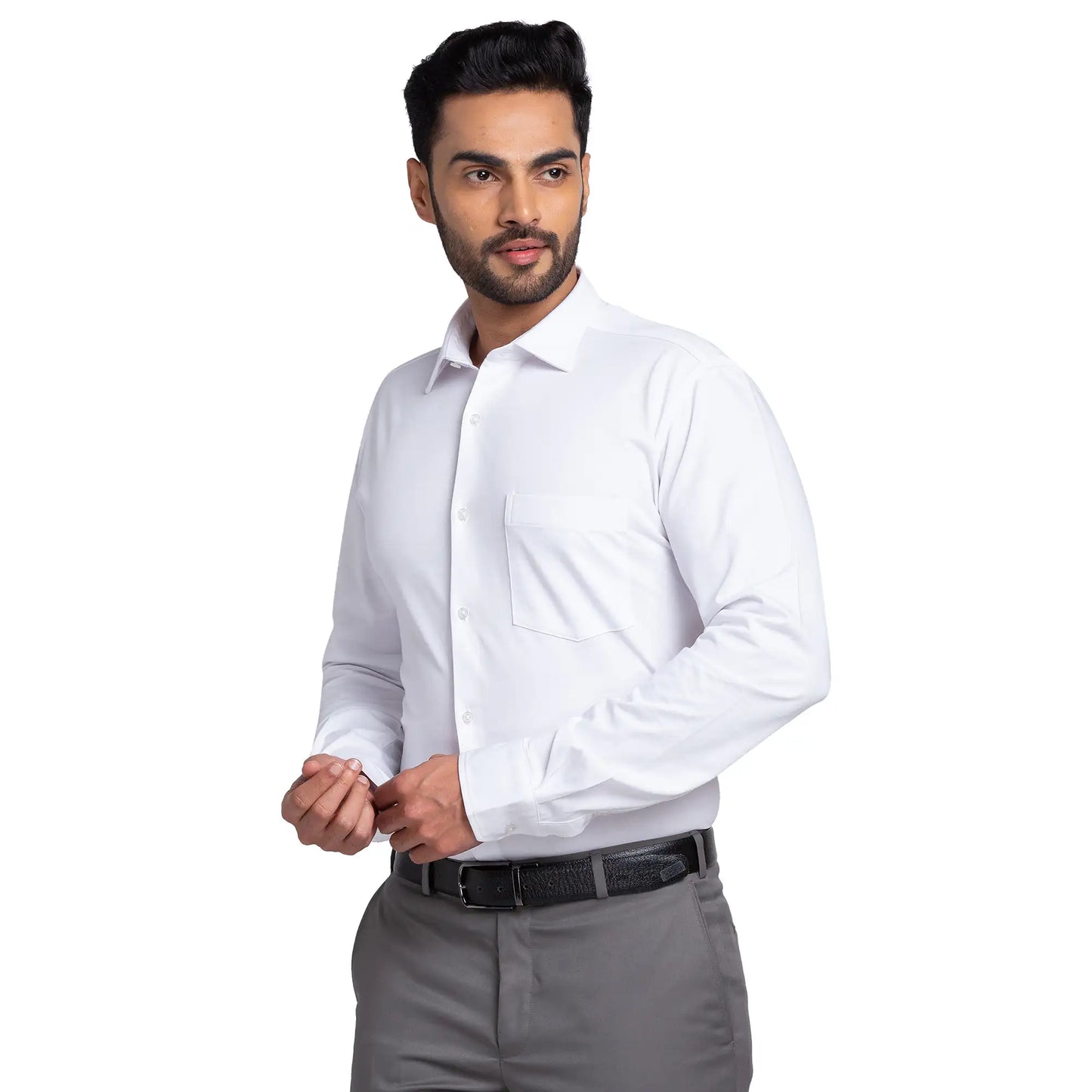 Park Avenue Men Black Print Slim Fit Cotton Blend Shirt