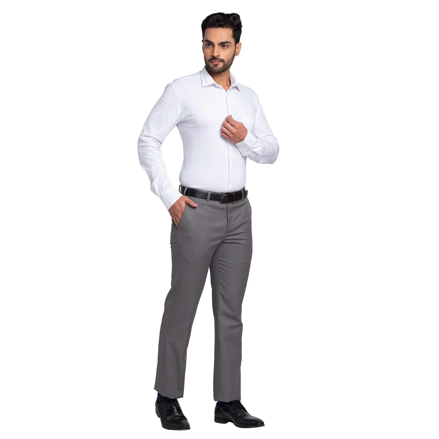 Park Avenue Men Black Print Slim Fit Cotton Blend Shirt