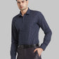 Park Avenue Men Blue Print Slim Fit Cotton Blend Shirt