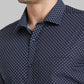Park Avenue Men Blue Print Slim Fit Cotton Blend Shirt