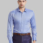 Park Avenue Men Grey Structure Slim Fit Cotton Shirt