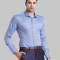 Park Avenue Men Grey Structure Slim Fit Cotton Shirt