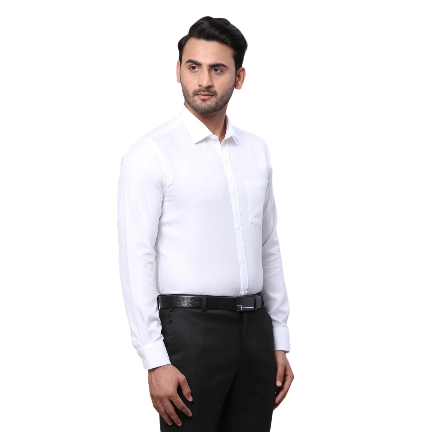 Park Avenue Men Khaki Checks Slim Fit Polyester Blend Trouser