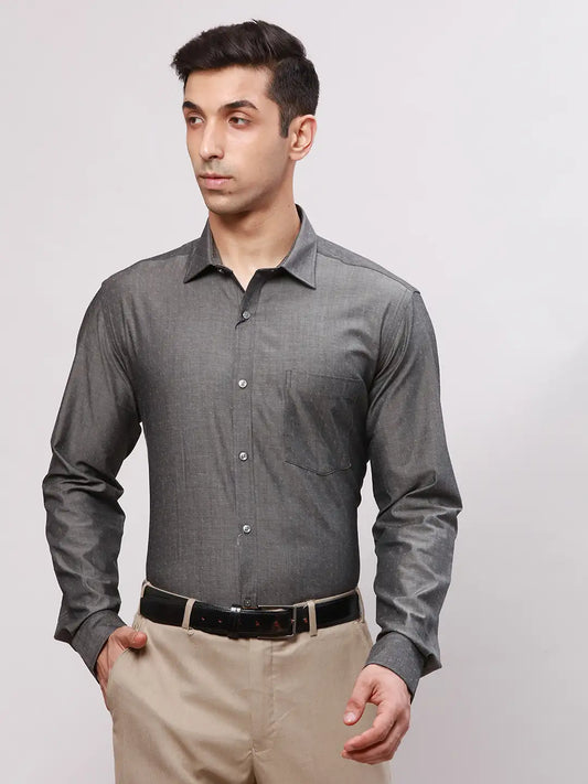 Men Violet Slim Fit Twill Cotton Blend Shirts
