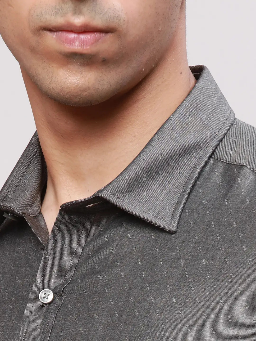 Men Violet Slim Fit Twill Cotton Blend Shirts