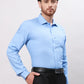 Park Avenue Men Blue Slim Fit Checks Polyester Shirts