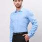 Park Avenue Men Blue Slim Fit Checks Polyester Shirts