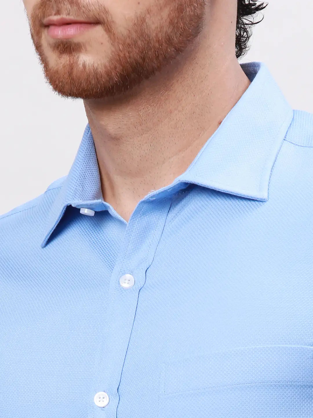 Park Avenue Men Blue Slim Fit Checks Polyester Shirts