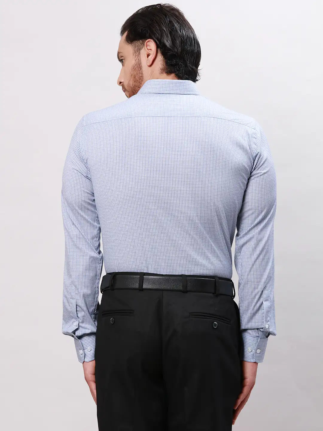 Park Avenue Men Grey Slim Fit Fil-A-Fil Cotton Shirts