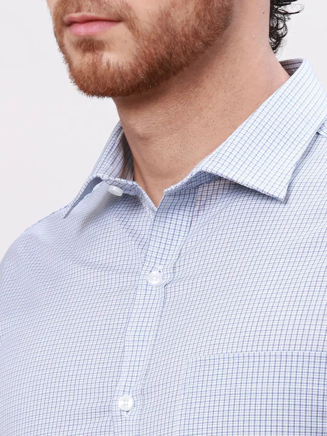 Park Avenue Men Grey Slim Fit Fil-A-Fil Cotton Shirts