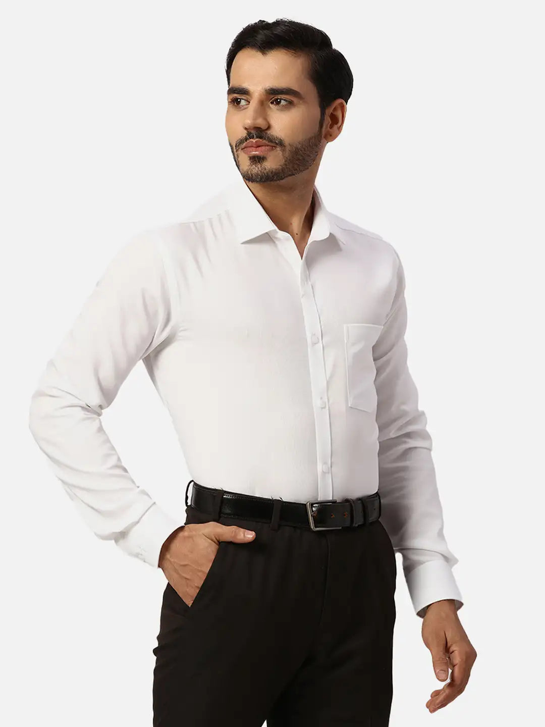 Park Avenue Slim Fit Solid Light Yellow Shirt