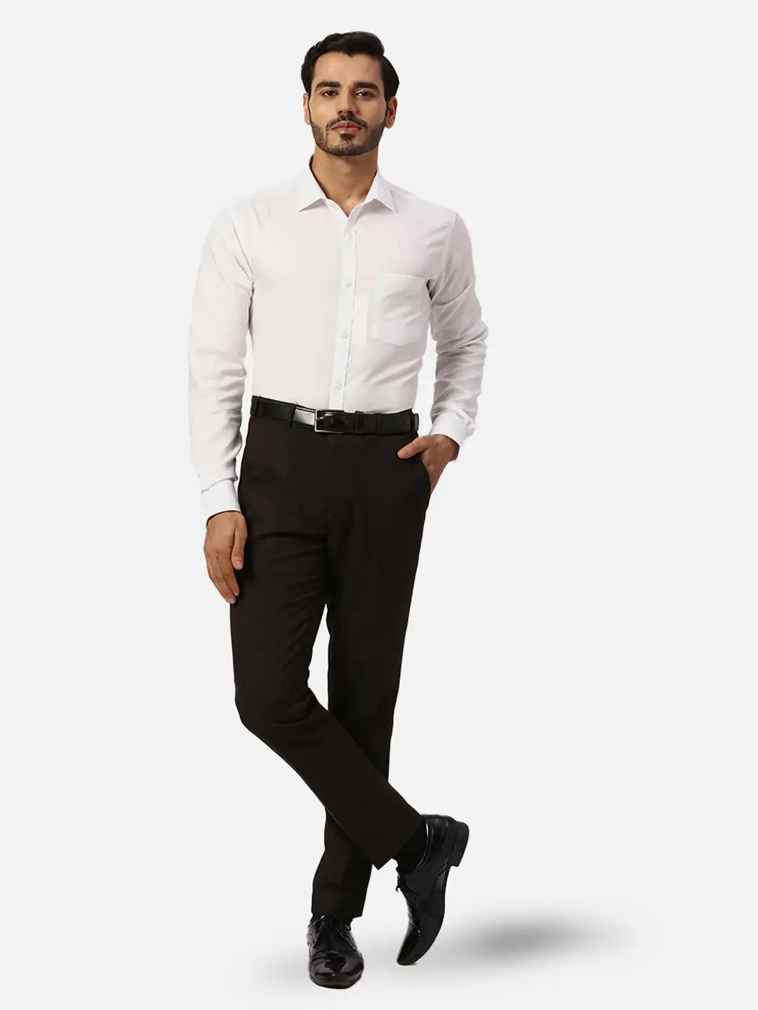 Park Avenue Slim Fit Solid Light Yellow Shirt