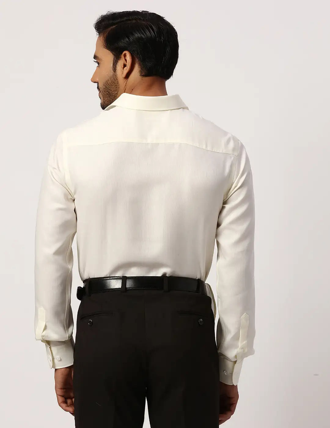 Park Avenue Slim Fit Self Design Fancy Blue Shirt