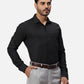 Park Avenue Slim Fit Self Design Light Blue Shirt