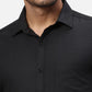 Park Avenue Slim Fit Self Design Light Blue Shirt