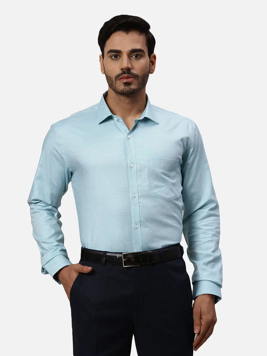 Park Avenue Slim Fit Self Design White Shirt